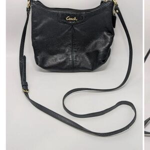 Coach Black Crossbody Bag with Gold Accents